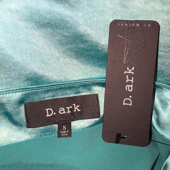 Turquoise Silky Mini Dress - Picture 6 of 6